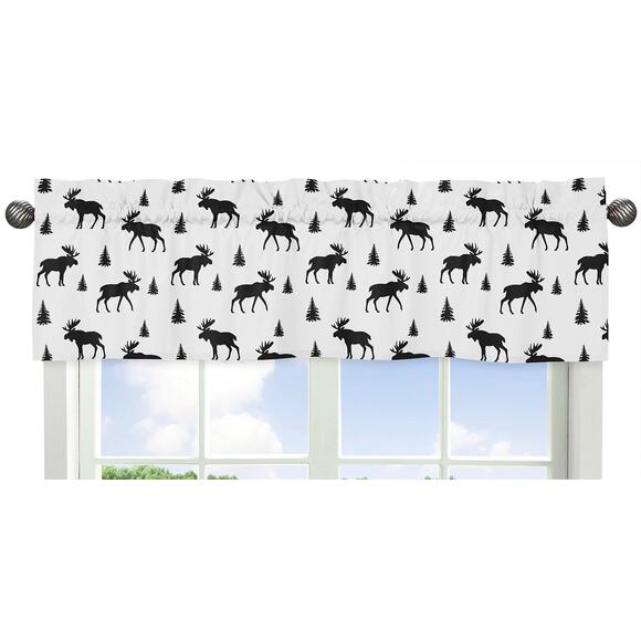Sweet Jojo Designs Grey, Black and Red Woodland Plaid Flannel Moose Gray 2 Piece - Picture 1 of 4